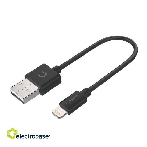 Cable USB to Lightning Cygnett 12W 0.1m (black) фото 1