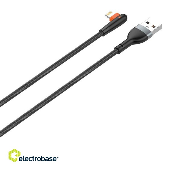 Cable USB to Lightning LDNIO LS562, 2.4A, 2m (black) paveikslėlis 2