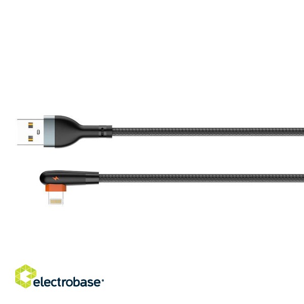 Cable USB to Lightning LDNIO LS561, 2.4A, 1m (black) paveikslėlis 3