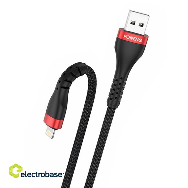 Foneng Cable USB to Lightning, X82 iPhone 3A, 1m (black)