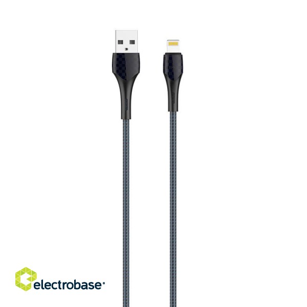 LDNIO LS521, 1m  USB - Lightning Cable (Grey-Blue) image 2