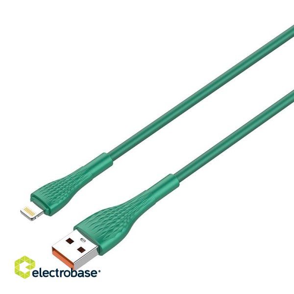 Lightning Cable LDNIO LS672 30W, 2m (green) paveikslėlis 1