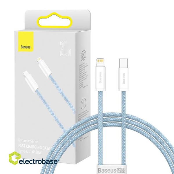 USB-C cable for Lightning Baseus Dynamic Series, 20W, 1m (blue) image 1