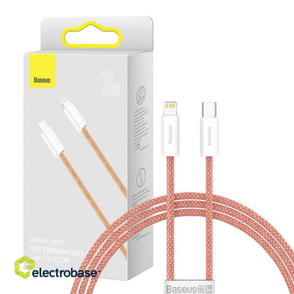 USB-C cable for Lightning Baseus Dynamic Series, 20W, 1m (orange) фото 1