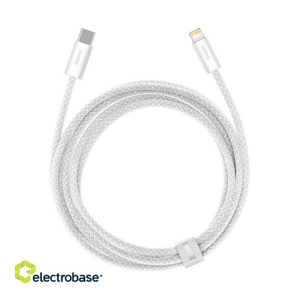 Cable USB C plug  to iP Lightning 20W 2m White Dynamic Baseus image 2