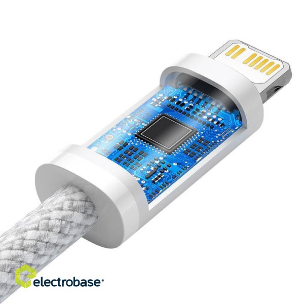 Cable USB C plug  to iP Lightning 20W 1m White Dynamic Baseus image 3