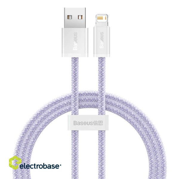 USB cable for Lightning Baseus Dynamic 2 Series, 2.4A, 1m (purple) image 2