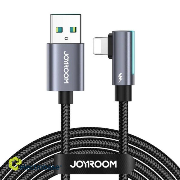 USB to Lightning cable, angled Joyroom S-AL012A17 2.4A, 1.2m (black)