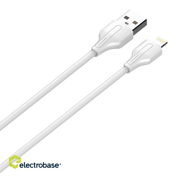 USB to Lightning cable LDNIO LS540, 2.4A, 0.2m (white) paveikslėlis 1