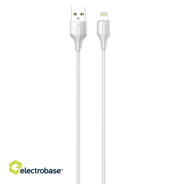 USB to Lightning cable LDNIO LS542, 2.1A, 2m (white) image 2
