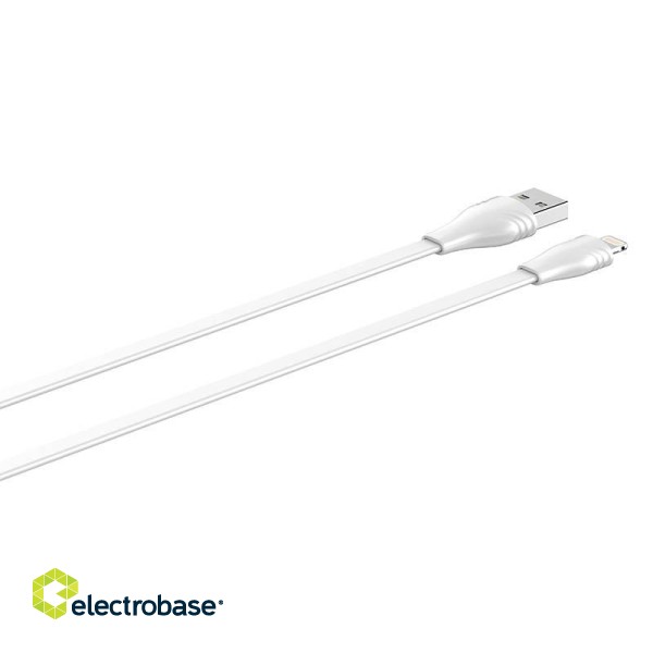 Cable USB to Lightning LDNIO LS553, 2.1A, 3m (white) paveikslėlis 2
