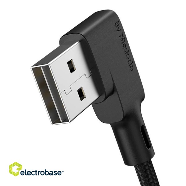 USB to Lightning cable, Mcdodo CA-7300, angled, 1.8m (black) paveikslėlis 2