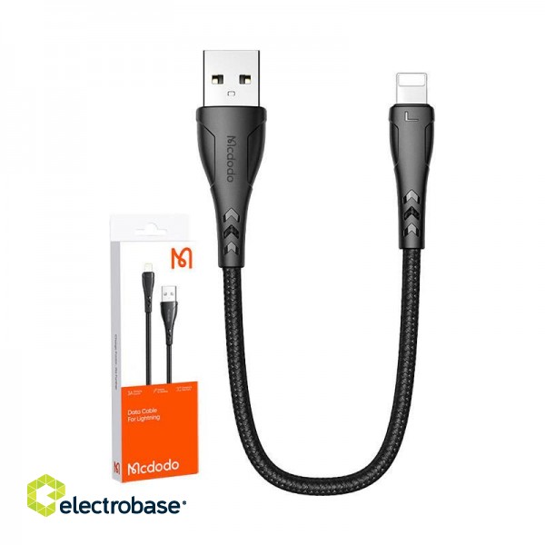 USB to Lightning cable, Mcdodo CA-7440, 0.2m (black) фото 7