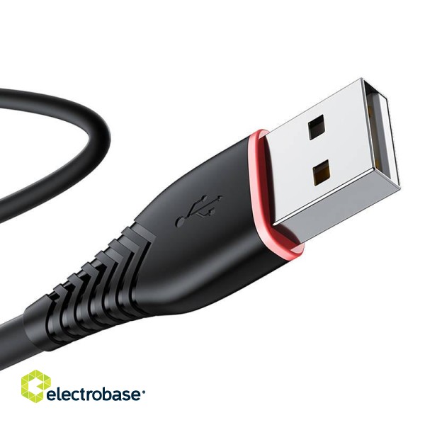 USB to USB-C cable Vipfan Anti-Break X01, 3A, 1m (black) image 2