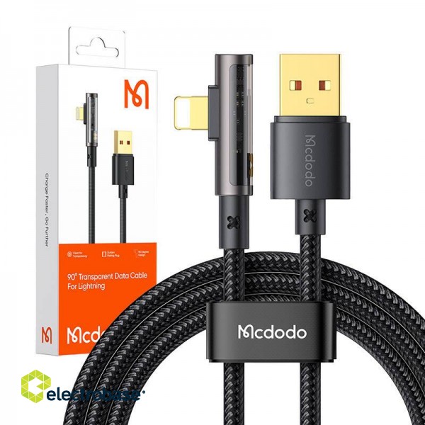 USB to lightning prism  90 degree cable Mcdodo CA-3510, 1.2m (black) фото 5