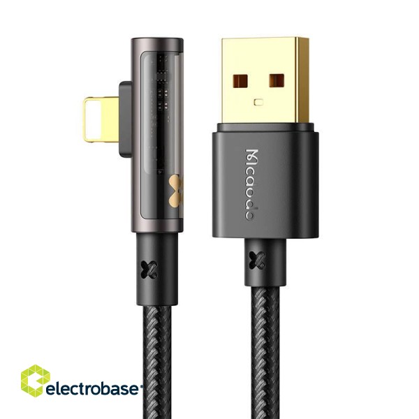 USB to lightning prism  90 degree cable Mcdodo CA-3510, 1.2m (black) image 2