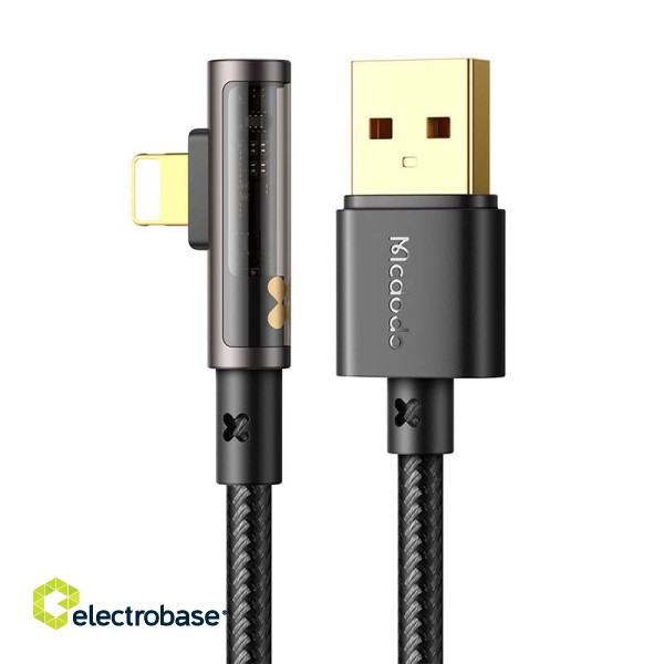 USB to lightning prism 90 degree cable Mcdodo CA-3511, 1.8m (black) image 2