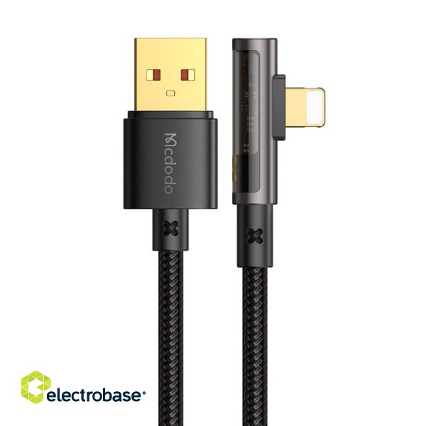 USB to lightning prism 90 degree cable Mcdodo CA-3511, 1.8m (black) image 4
