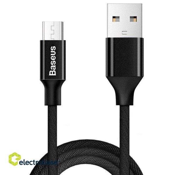 Baseus Yiven Micro USB cable 150cm 2A - Black paveikslėlis 1