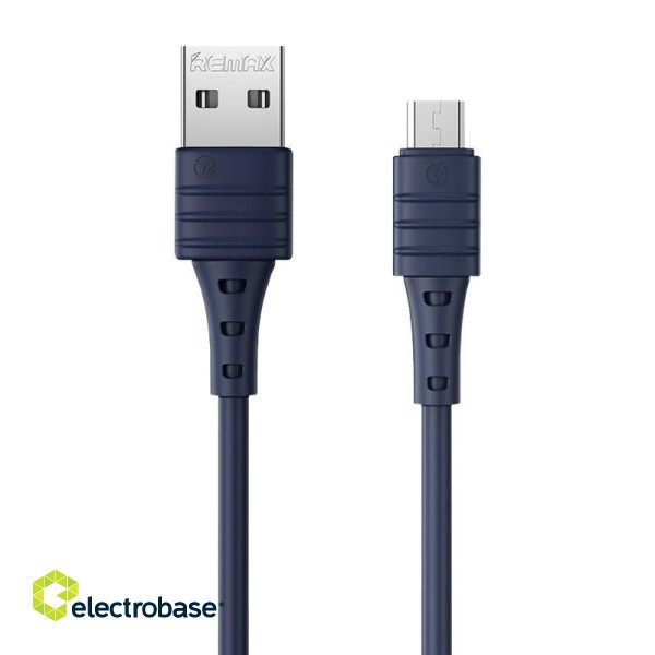 Cable USB Micro Remax Zeron, 1m, 2.4A (blue) paveikslėlis 1