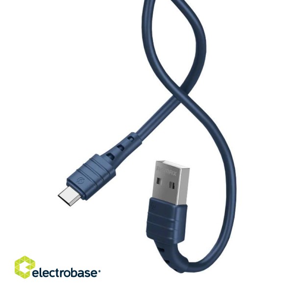 Cable USB Micro Remax Zeron, 1m, 2.4A (blue) фото 2