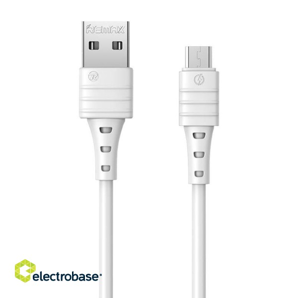 Cable USB Micro Remax Zeron, 1m, 2.4A (white) фото 1
