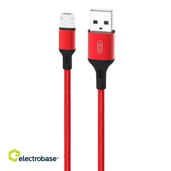 Cable USB to Micro USB XO NB143, 2m (red)
