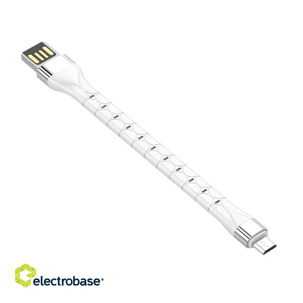 LDNIO LS50 0,15m USB - Micro USB Cable (White) paveikslėlis 2