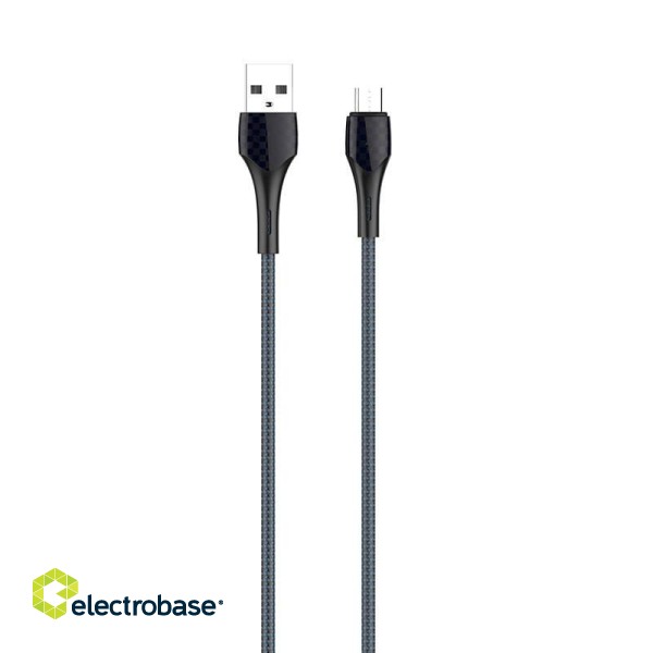 LDNIO LS521 1m USB - Micro USB Cable (Grey-Blue) фото 2