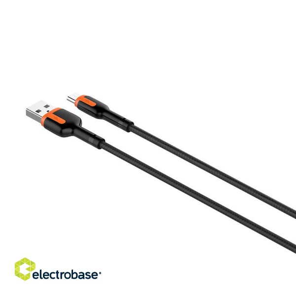 LDNIO LS531 USB - Micro USB 1m Cable (Grey-Orange) paveikslėlis 2