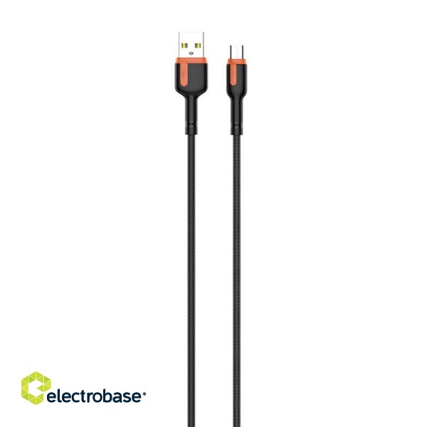 LDNIO LS531 USB - Micro USB 1m Cable (Grey-Orange) paveikslėlis 3