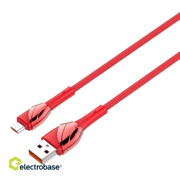 LDNIO LS662 USB - Micro USB 2m, 30W Cable (Red) paveikslėlis 5