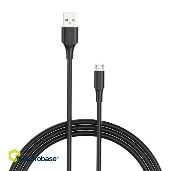 Cable USB 2.0 A to Micro USB Vention CTIBC 2A 0.25m Black image 1