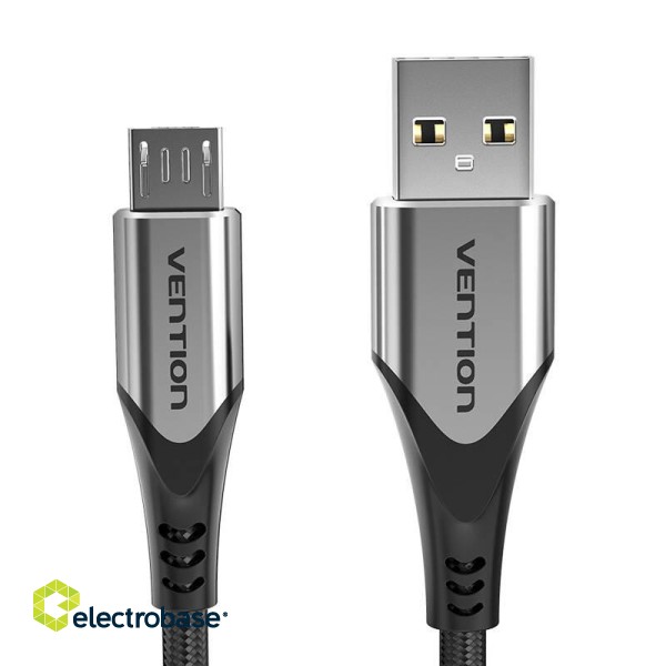 Cable USB 2.0 A to Micro USB Vention COAHD 3A 0,5m gray image 1
