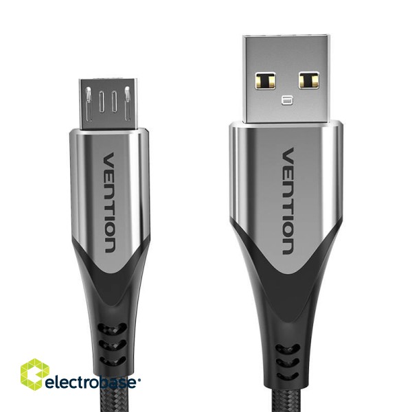 Cable USB 2.0 A to Micro USB Vention COAHI 3A 3m gray image 1