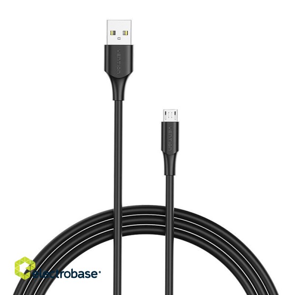 Cable USB 2.0 to Micro USB Vention CTIBD 2A 0.5m (black) image 1