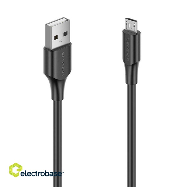 Cable USB 2.0 to Micro USB Vention CTIBD 2A 0.5m (black) image 2