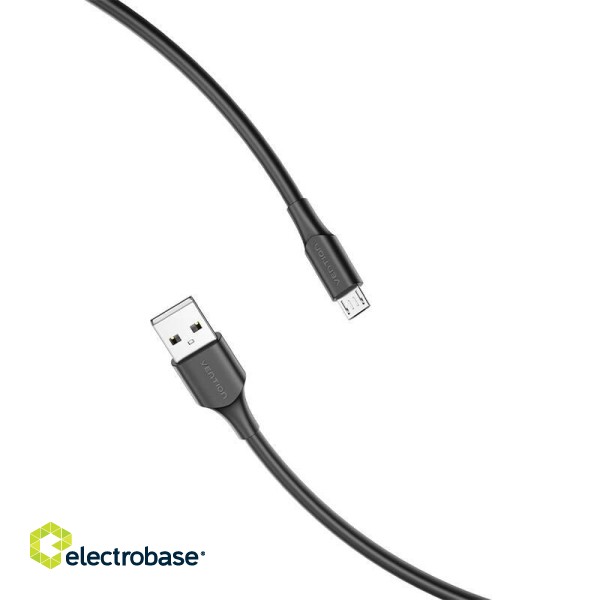 Cable USB 2.0 to Micro USB Vention CTIBF 2A 1m (black) фото 3