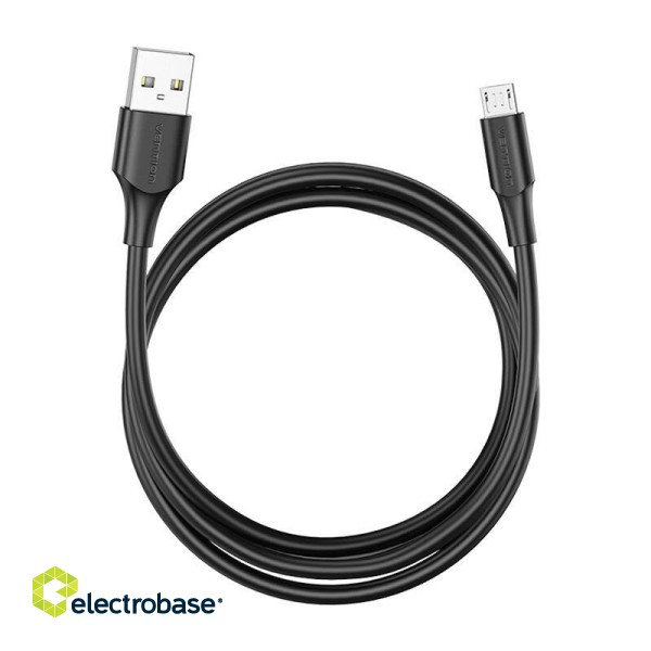 Cable USB 2.0 to Micro USB Vention CTIBF 2A 1m (black) paveikslėlis 4