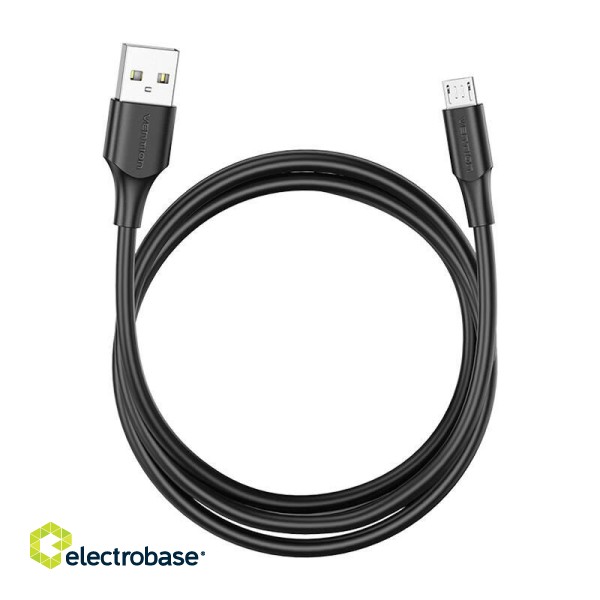 Cable USB 2.0 to Micro USB Vention CTIBH 2A 2m (black) paveikslėlis 4