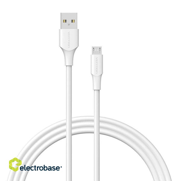 Cable USB 2.0 to Micro USB Vention CTIWF 2A 1m (white) paveikslėlis 1