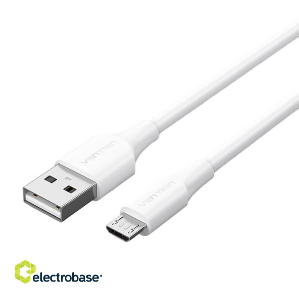 Cable USB 2.0 to Micro USB Vention CTIWH 2A 2m (white) paveikslėlis 4
