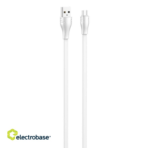 Cable USB to Micro USB LDNIO LS553, 2.1A, 3m (white) image 2