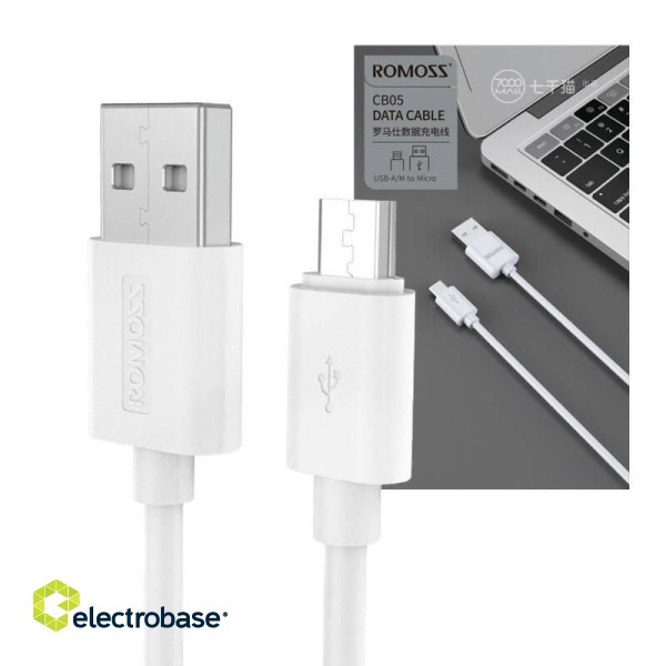 USB to Micro USB cable Romoss CB-5 2.1A, 1m (gray) image 2