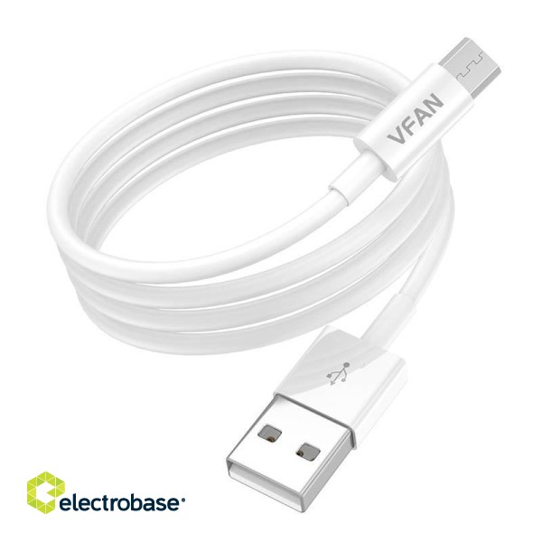 USB to Micro USB cable Vipfan X03, 3A, 1m (white) image 3