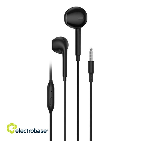 Inclined in-ear remote earphones Foneng EP100 (black) image 3