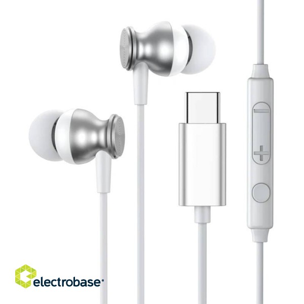 Joyroom JR-EC04 Wired Earphones, USB C (Silver)