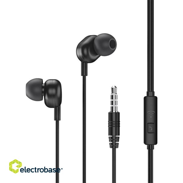 Remax RW-105 earphones, 3.5mm jack (black) фото 2