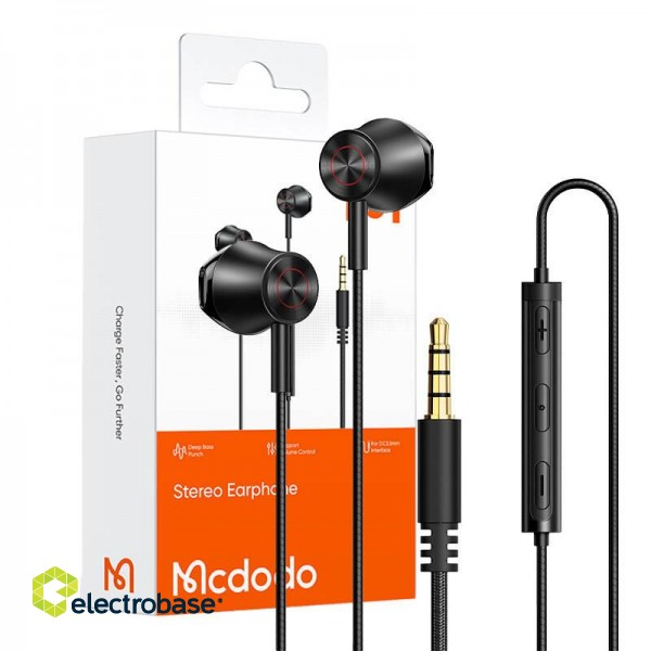 Wired earphones Mcdodo HP-4060 (black) image 3