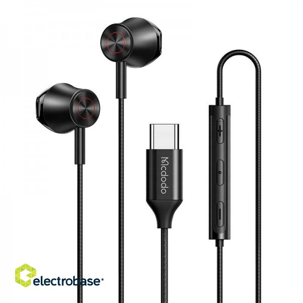 Wired earphones Mcdodo HP-4070, USB-C (black) image 1